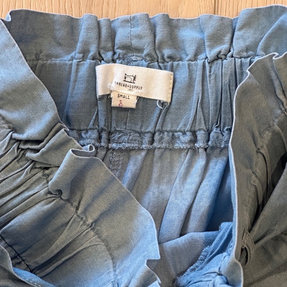 Thread & Supply Light Denim Style Wide Leg Trousers - Small - Picture 3 of 4